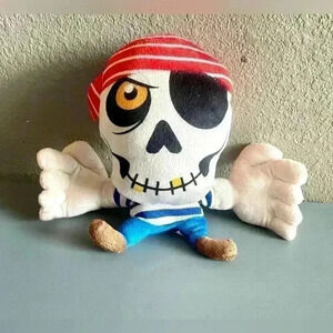 2016 Kellytoy Pirate Skeleton 10" Halloween Large Hands Plush